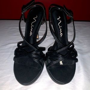 Nina Strappy Satin Heels